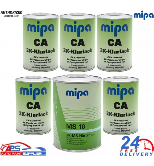 MIPA 2K DTM Clearcoat | CA Lacquer & MS10 Hardener (5L Kit)